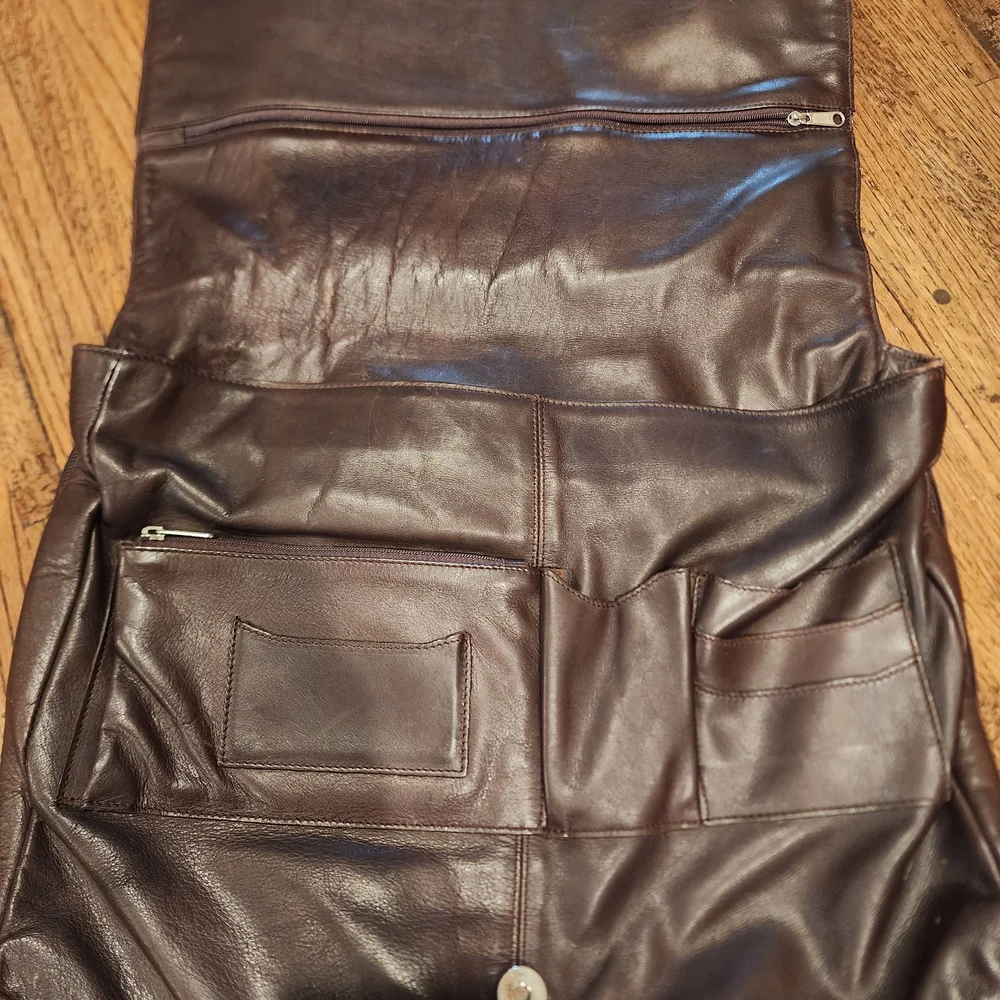 Casa Lopez Brown Leather Briefcase